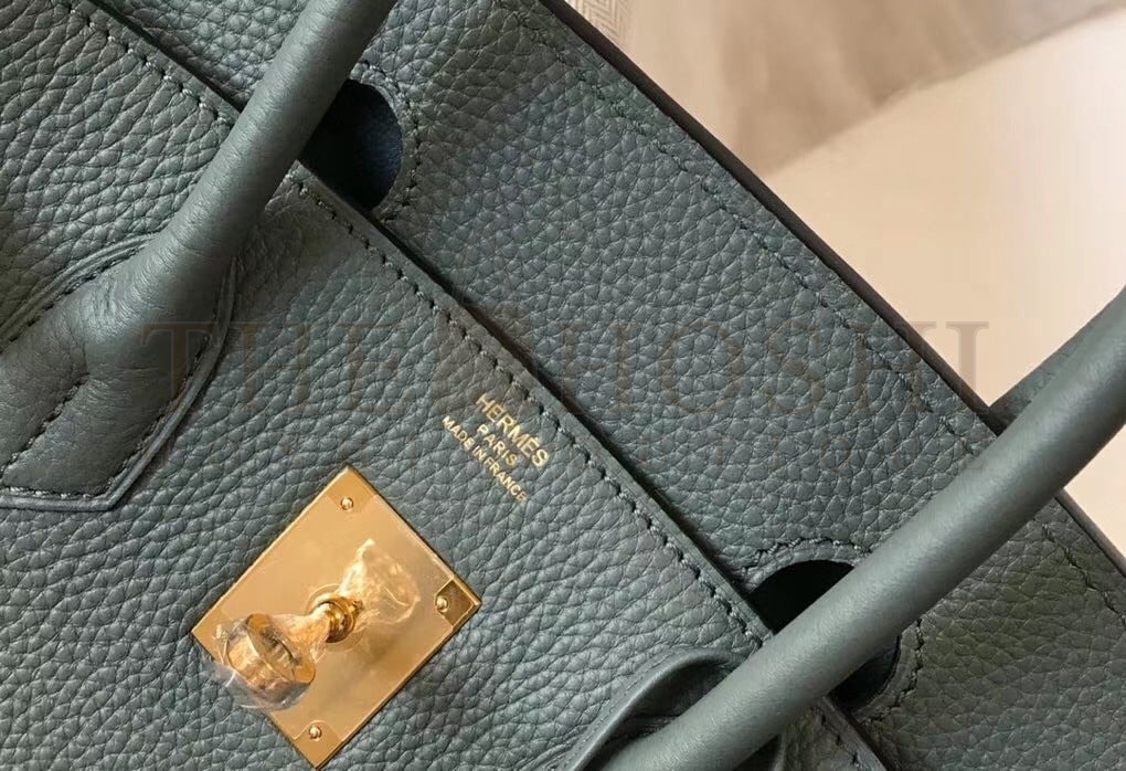 H**me5 Birkin 30 Bag in Vert Amande Clemence Leather with GHW Master Quality