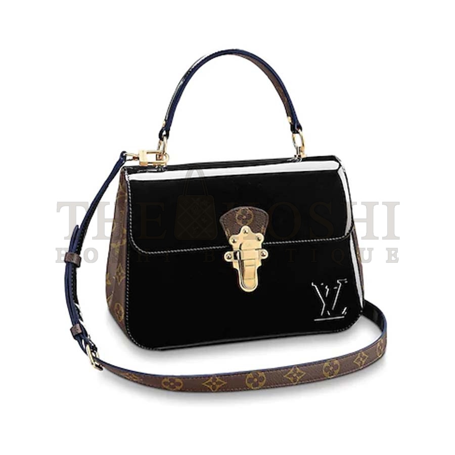L0vis Vvtt0n LV Women Cherrywood PM Handbag in Glossy Patent Leather Master Quality