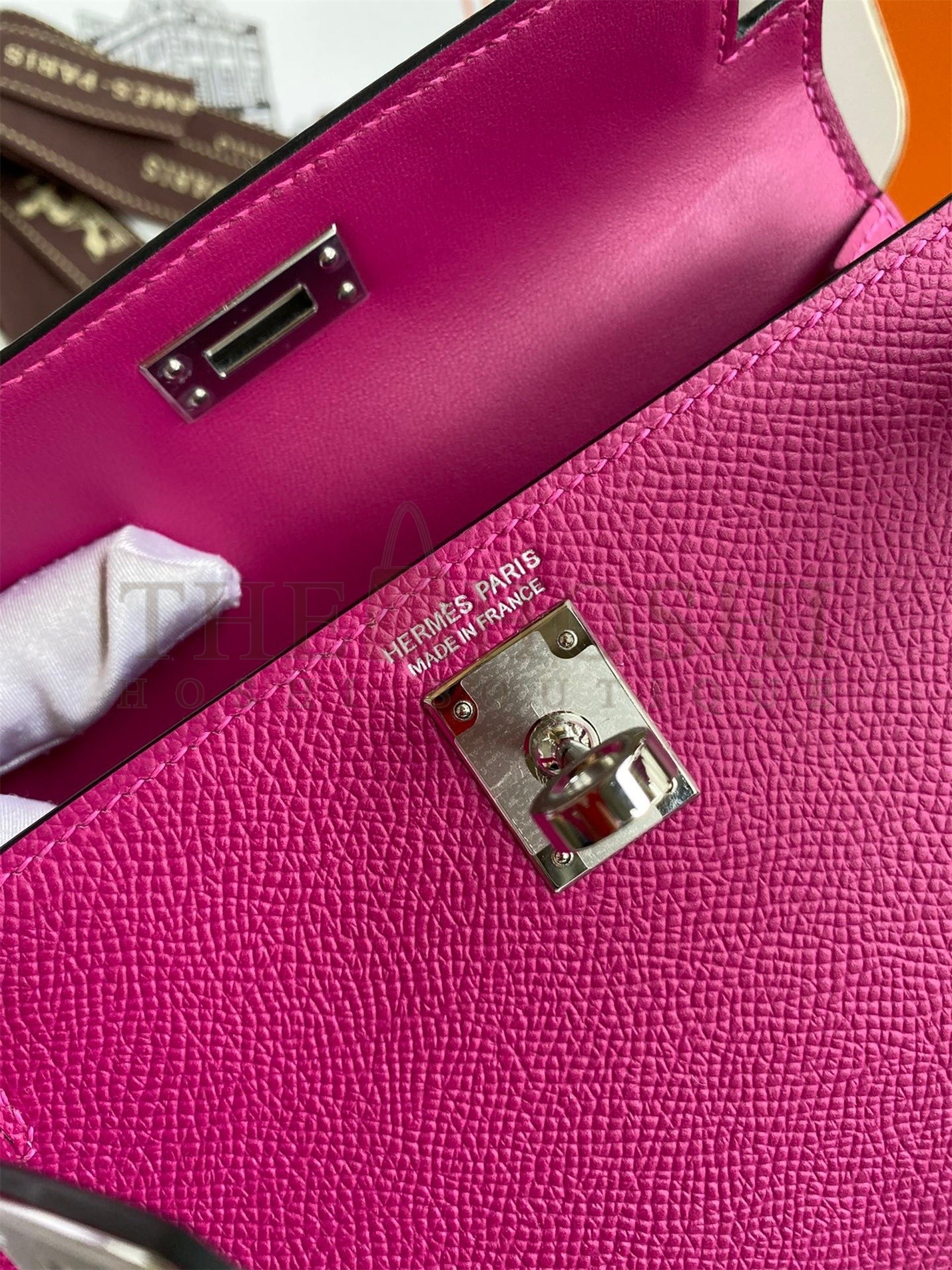 H**me5 Kelly Mini II Sellier Handmade Bag In Rose Purple Epsom Calfskin Master Quality