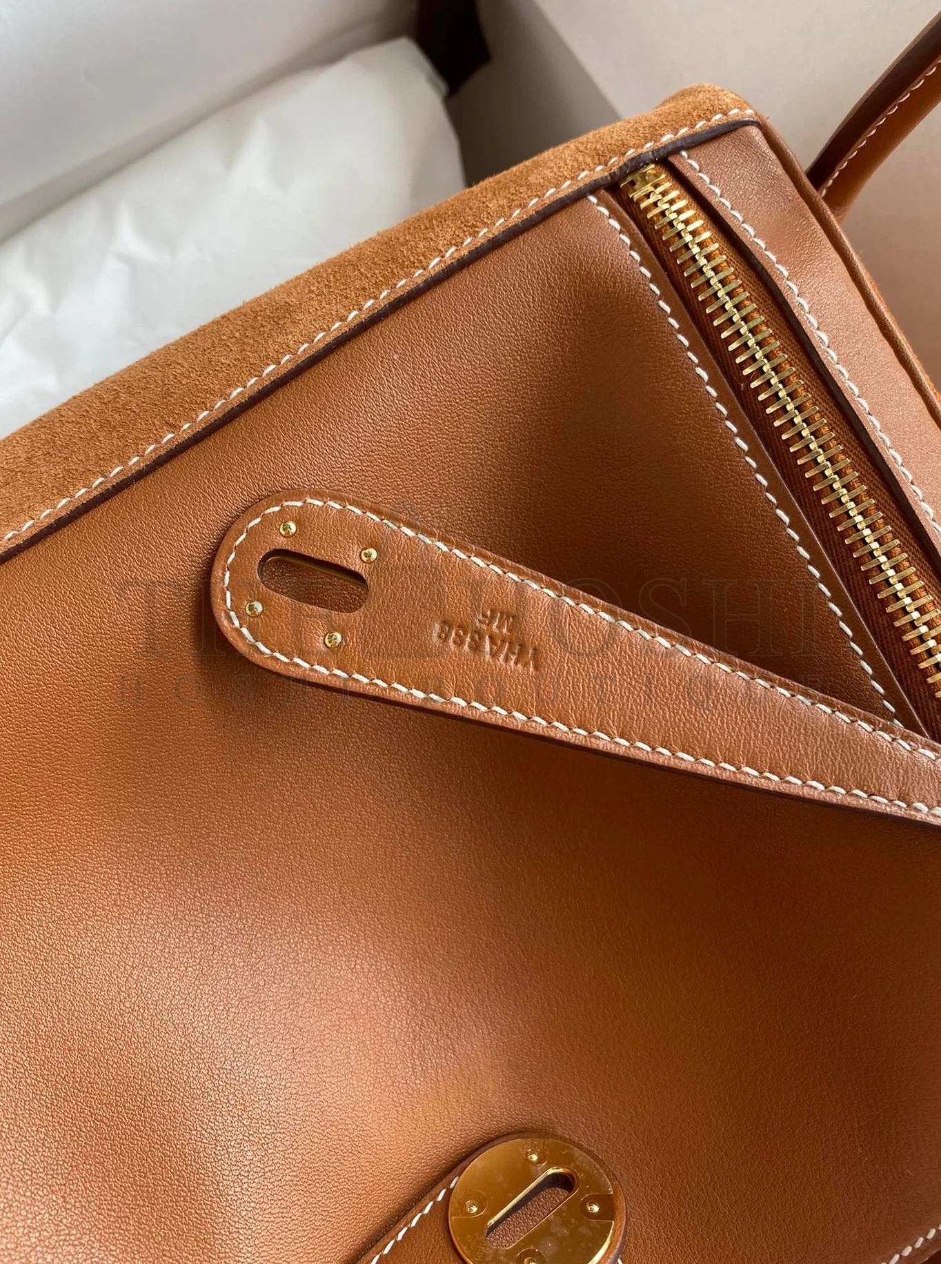 H**me5 Lindy 30 Handmade Bag In Gold Doblis Suede Calfskin Master Quality