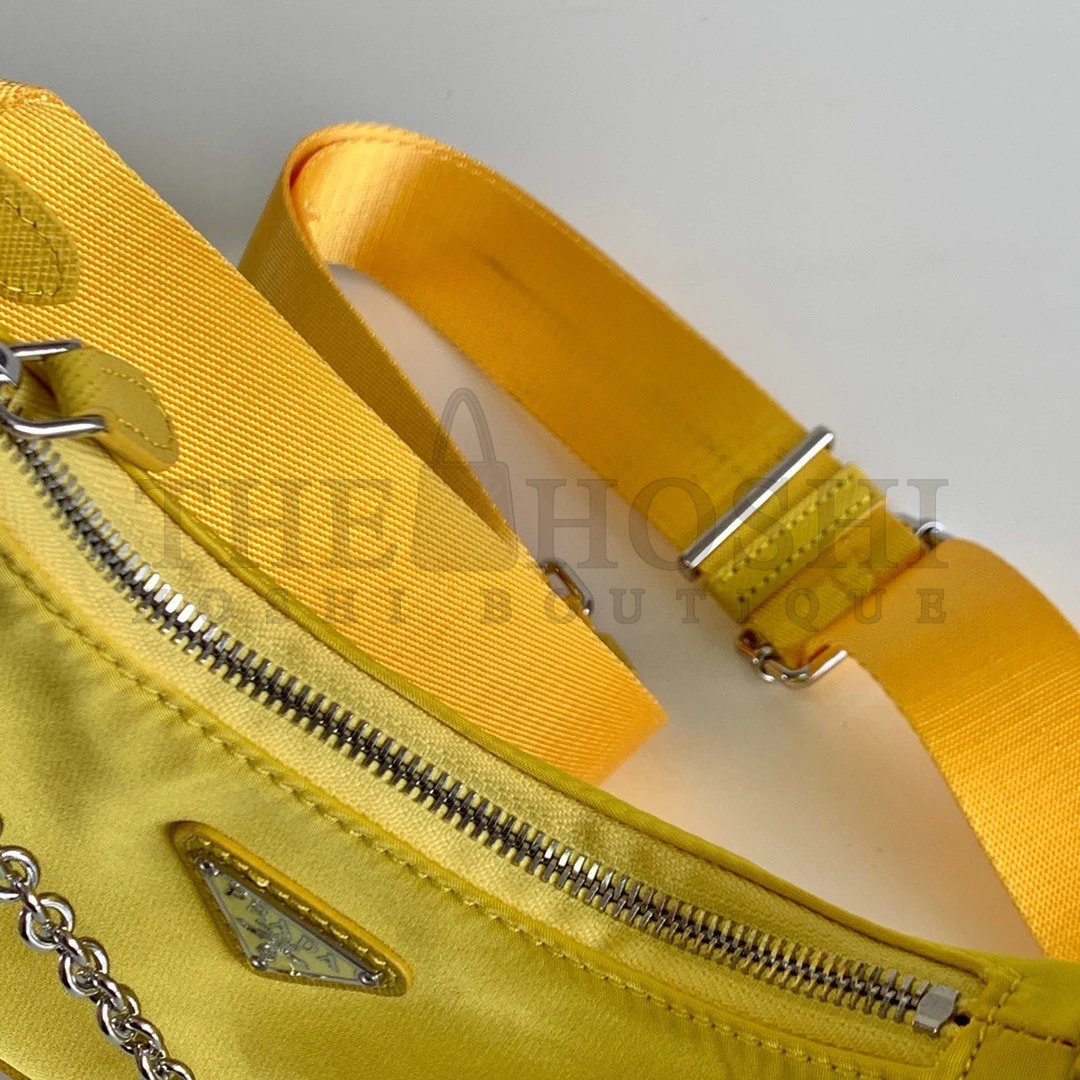Pra*a Re-Edition 2005 Shoulder Bag In Yellow Re-Nylon Master Quality