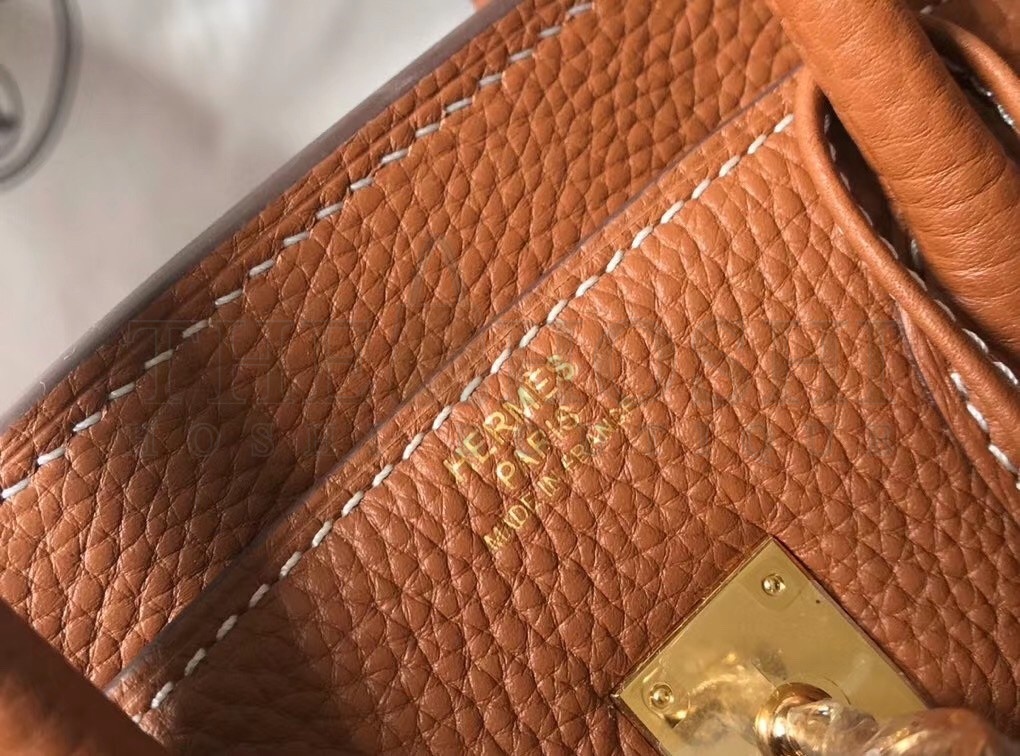 H**me5 Birkin 25cm Bag In Gold Clemence Leather Master Quality