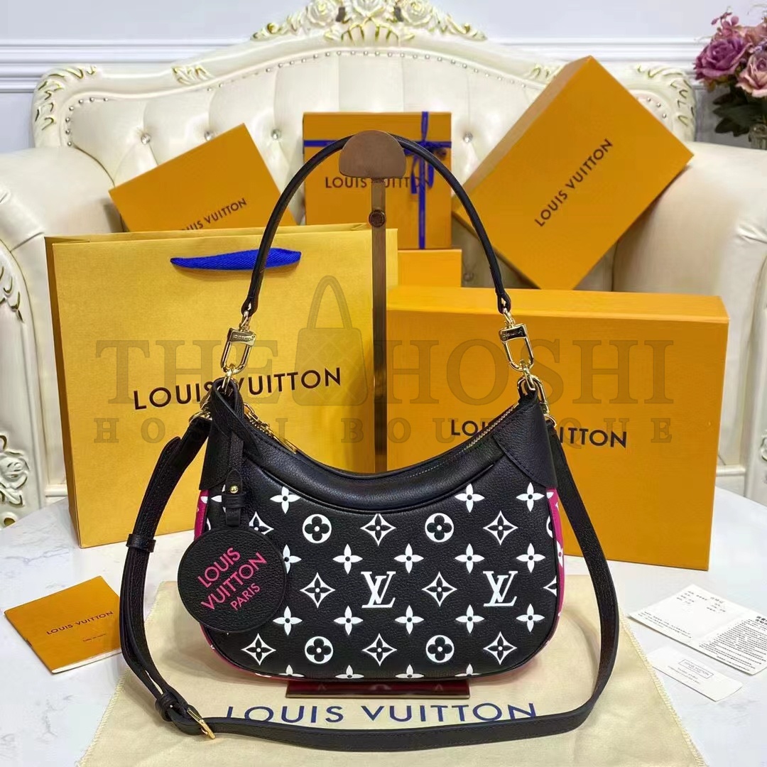 L0vis Vvtt0n LV Women Bagatelle Black Handbag Printed Embossed Grained Cowhide Leather Master Quality