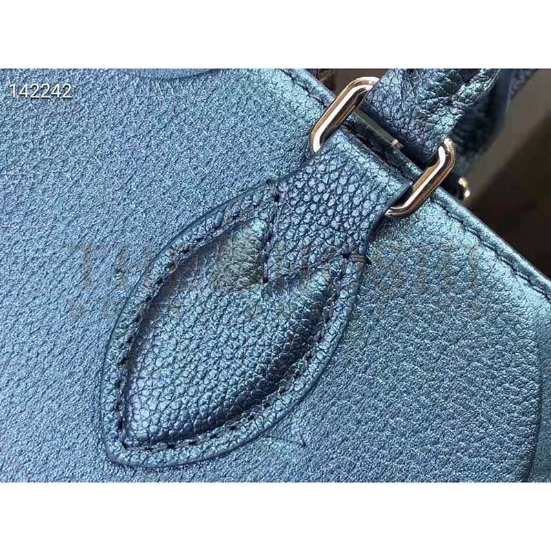 L0vis Vvtt0n LV Women OnTheGo PM Tote Navy Nacre Embossed Grained Cowhide Leather Master Quality