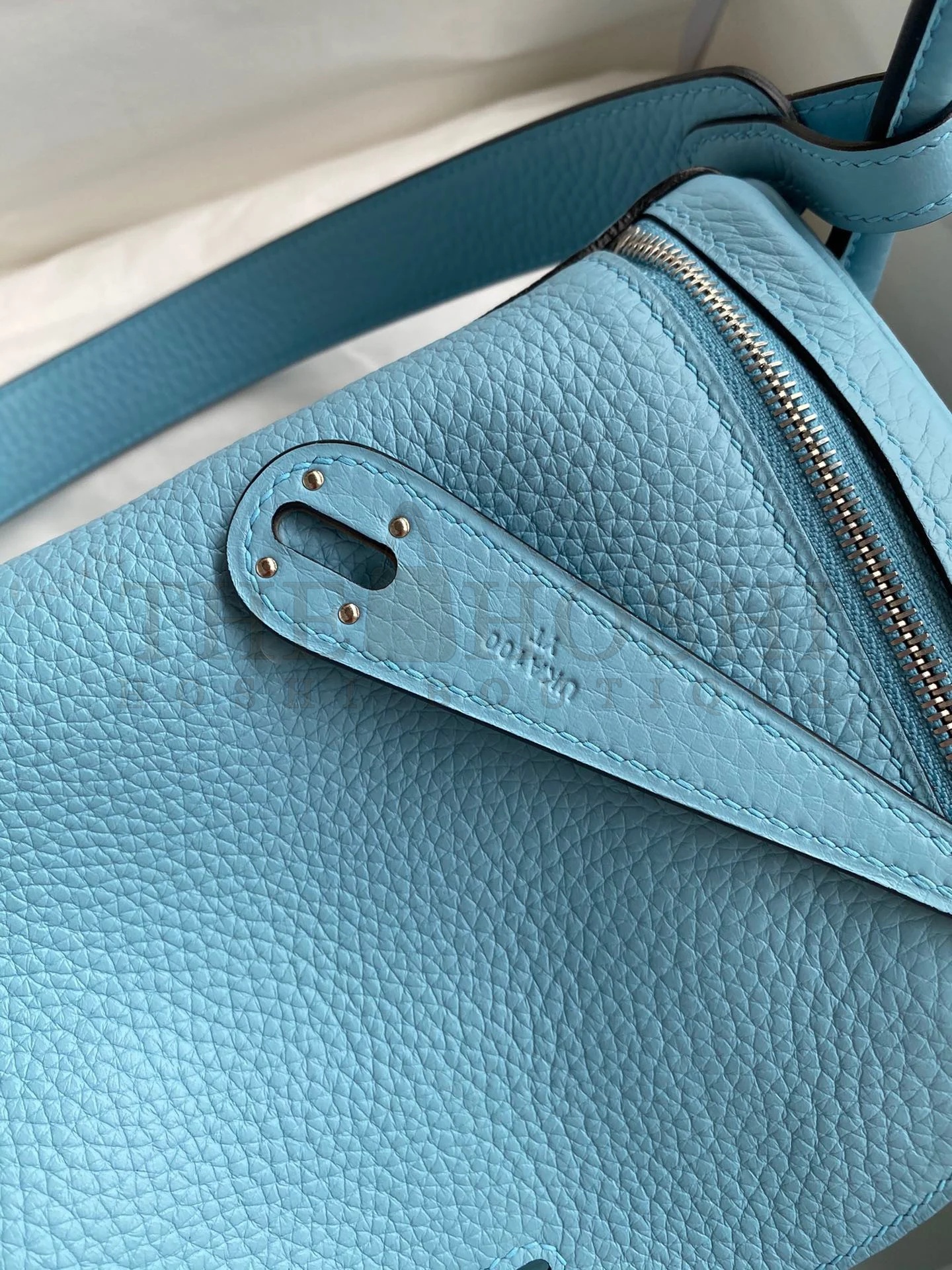 H**me5 Lindy 26 Handmade Bag In Blue Atoll Clemence Leather Master Quality