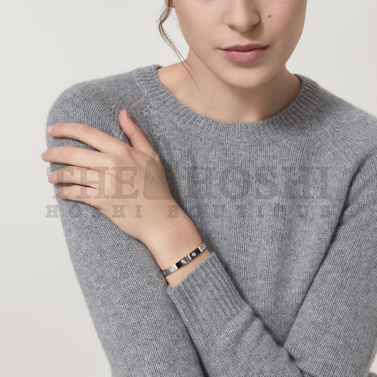 Ca*t1er Love Bracelet Dupe with Ten D1am0nds in White Gold Master Quality