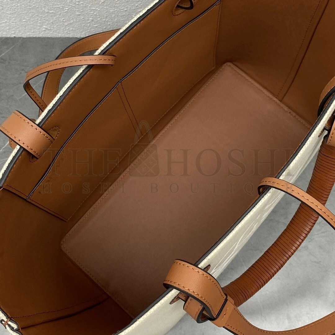 L0ew* Small Anagram Tote In Jacquard and Calfskin Master Quality