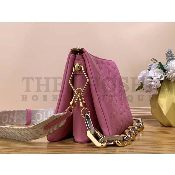 L0vis Vvtt0n LV Women Coussin PM Handbag Rose Bonbon Pink Lambskin Zip Closure Master Quality