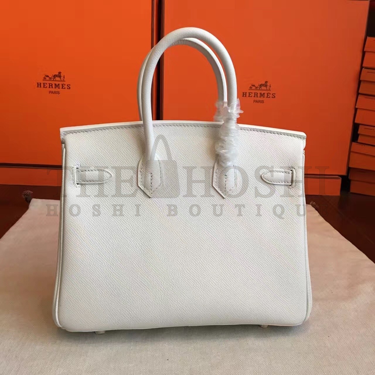 H**me5 White Birkin 25cm Epsom Handmade Bag Master Quality