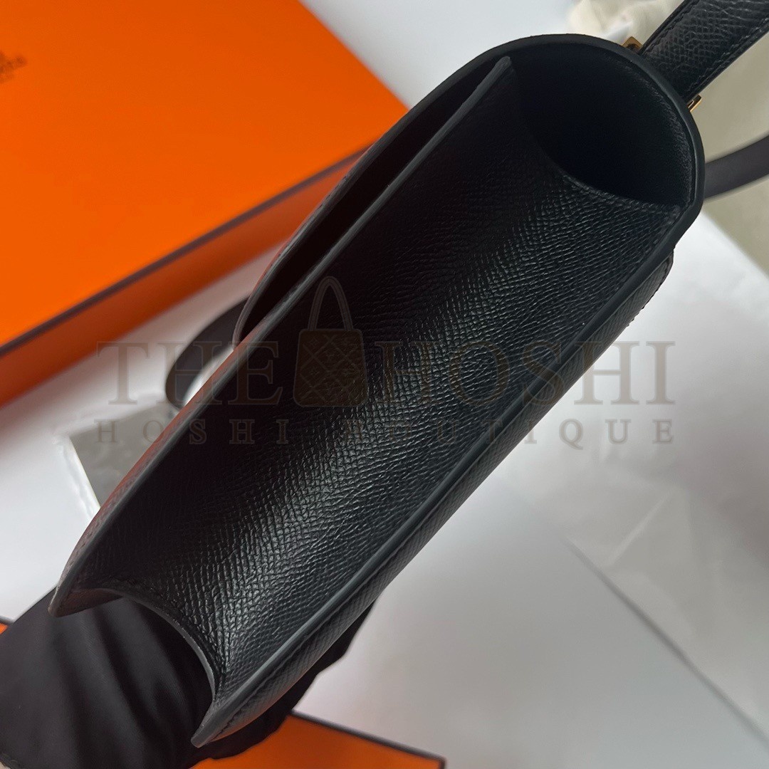 H**me5 Constance 1-24 Mirror Bag In Black Epsom Calfskin Master Quality