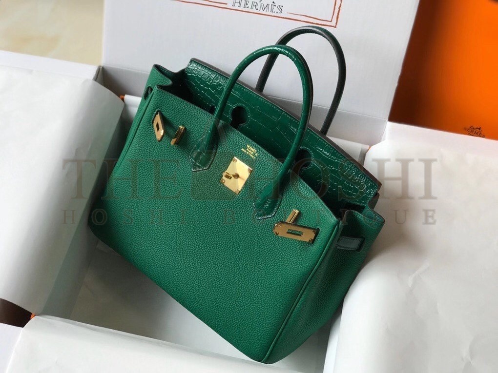 H**me5 Touch Birkin 30cm Limited Edition Green Bag Master Quality