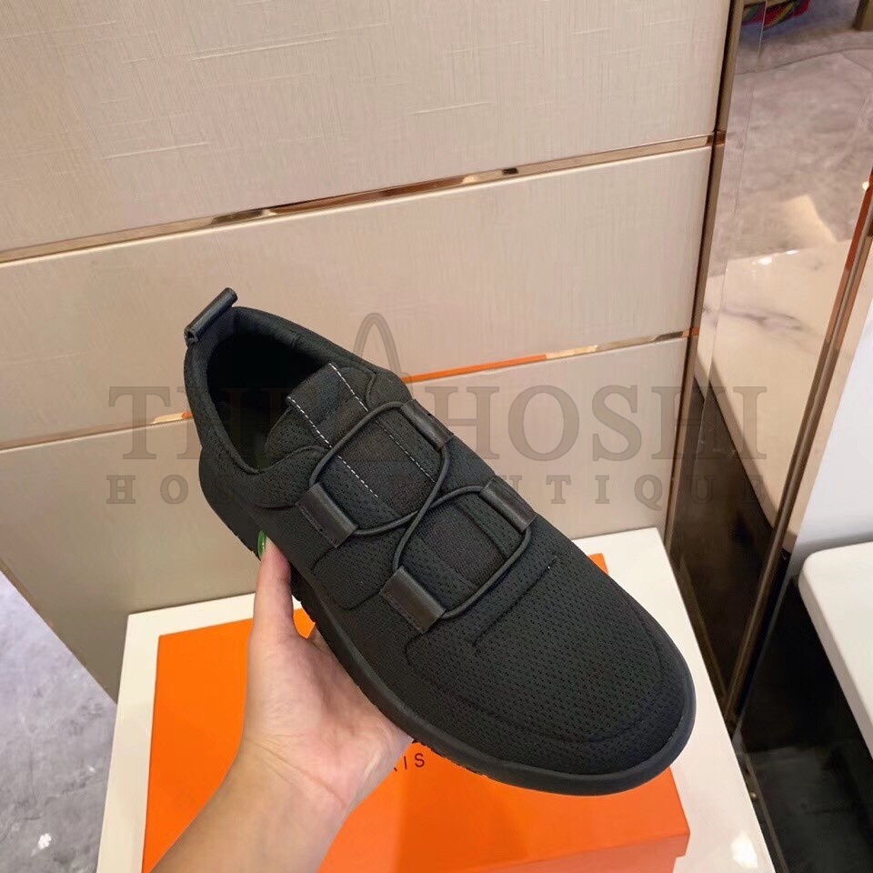 H**me5 Team Sneakers In Black Double-sided Technical Mesh Master Quality