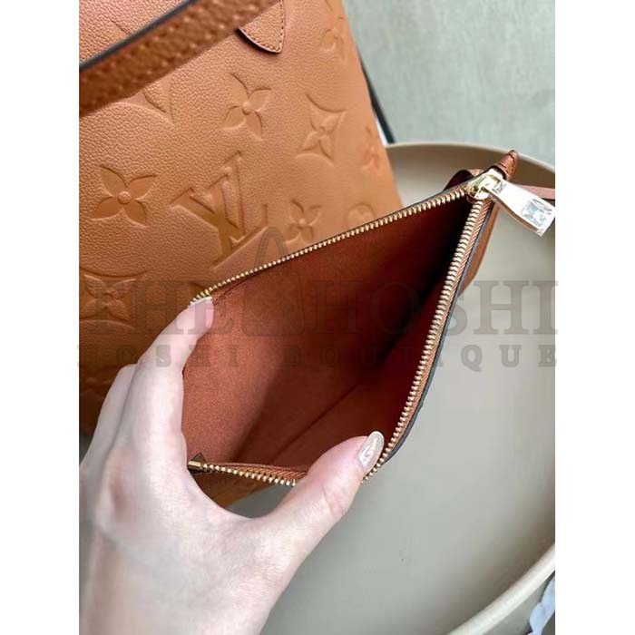 L0vis Vvtt0n LV Women Neverfull MM Tote Brown Embossed Cowhide Leather Master Quality