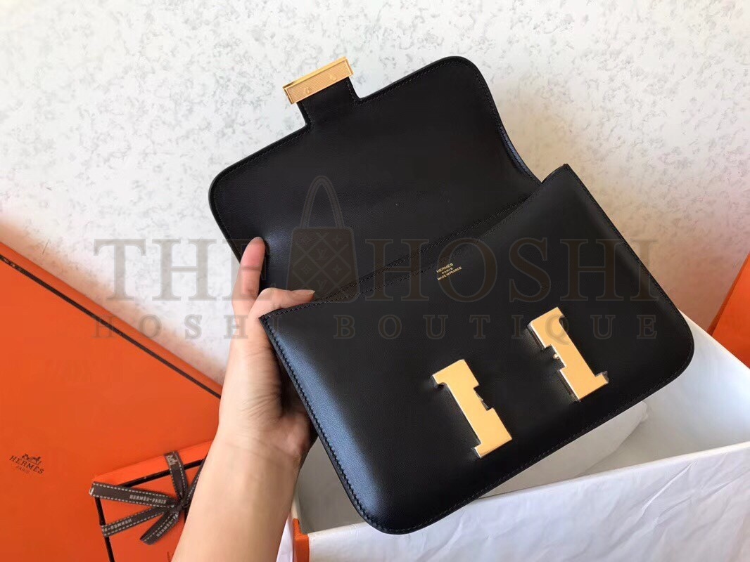 H**me5 Swift Constance 24cm Black Handmade Bag Master Quality