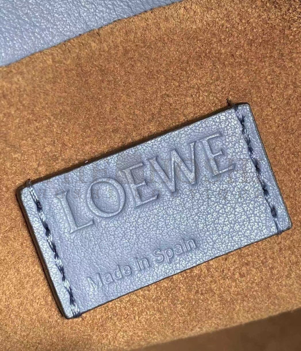 L0ew* Flamenco Clutch Bag In Atlantic Blue Calfskin Master Quality