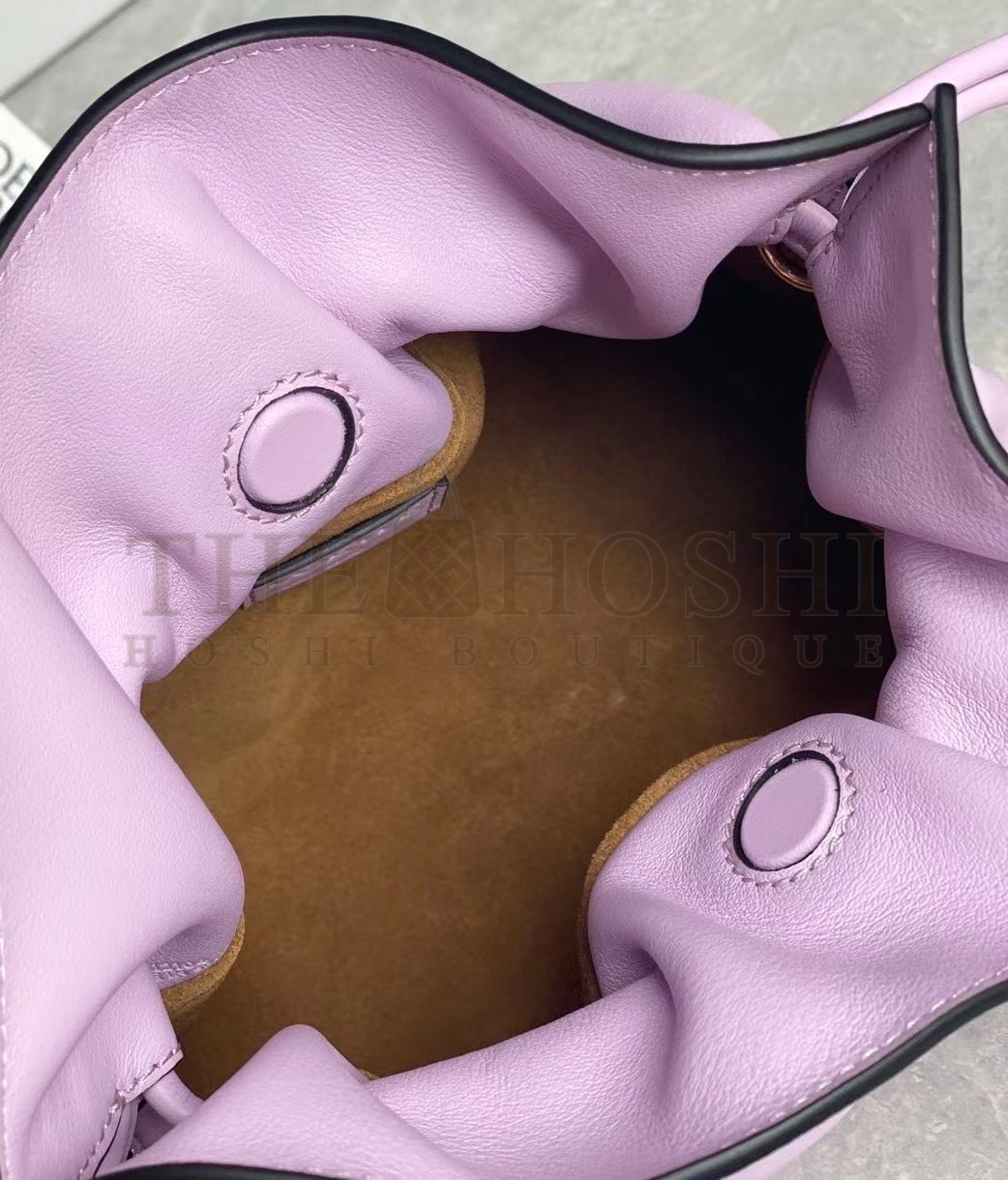 L0ew* Mini Flamenco Clutch Bag In Bloom Orchid Calfskin Master Quality