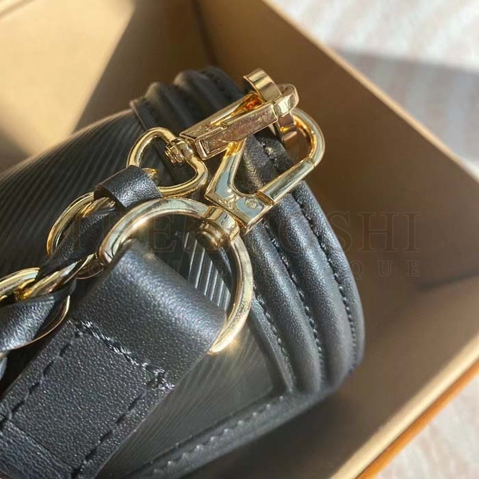 L0vis Vvtt0n LV Women Mini Dauphine Handbag Black Epi Grained Cowhide Leather Microfiber Lining Master Quality