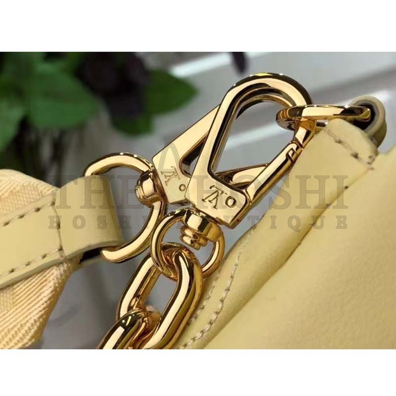 L0vis Vvtt0n LV Women Wallet On Strap Banane Yellow Monogram Embroidered Leather Master Quality