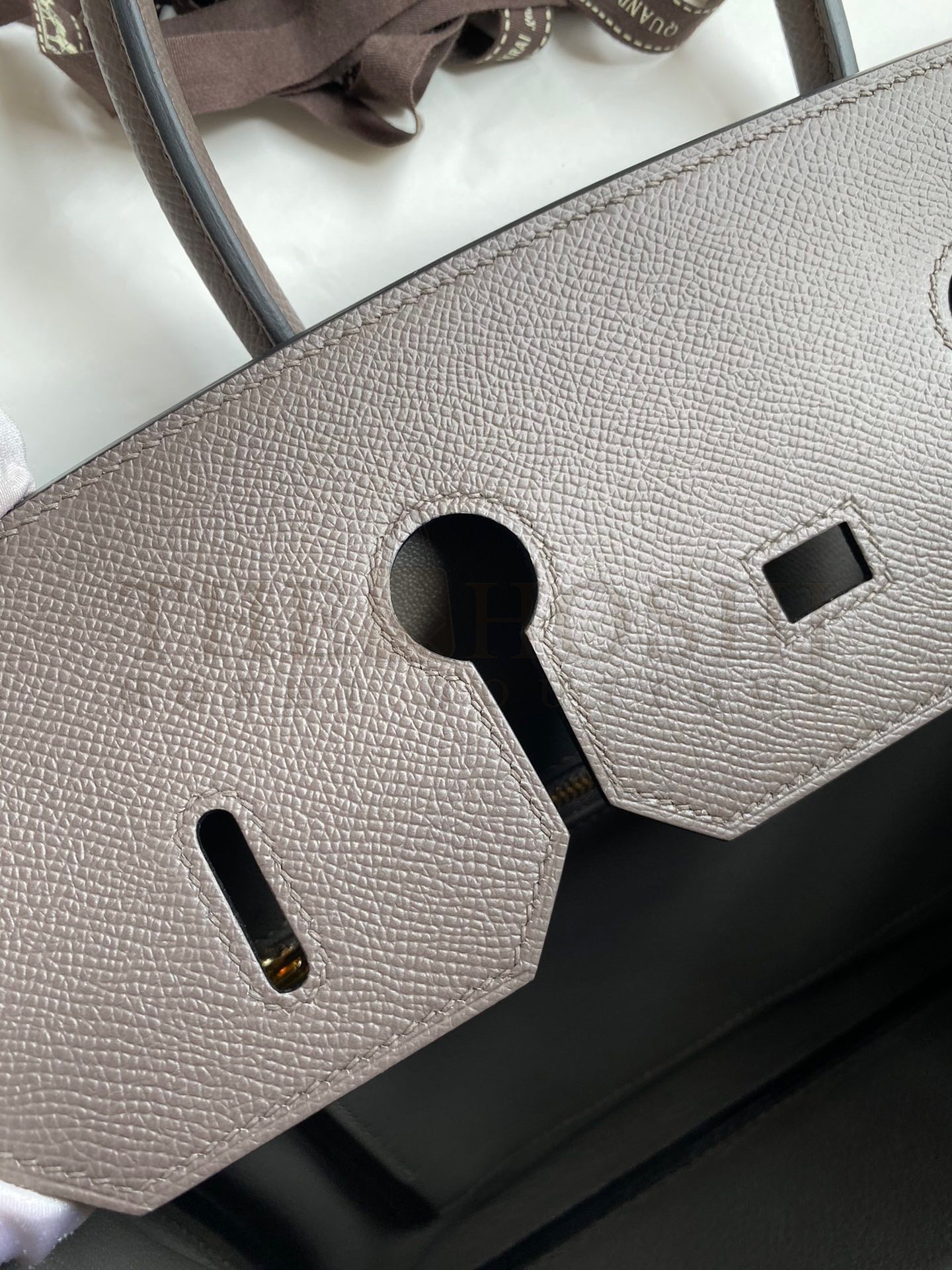 H**me5 Birkin 35 Retourne Handmade Bag In Etain Epsom Calfskin Master Quality