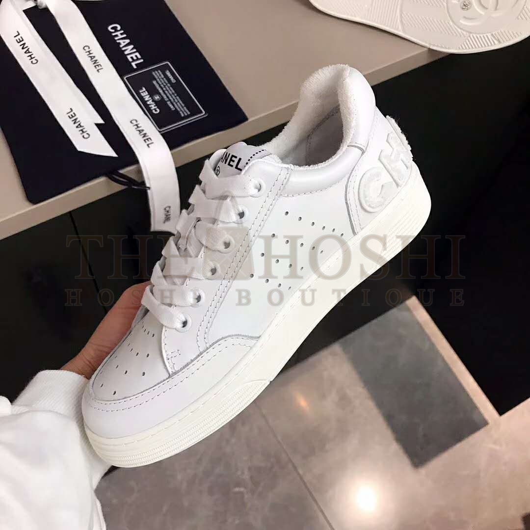 Ch**el Women Sneakers Calfskin White Master Quality