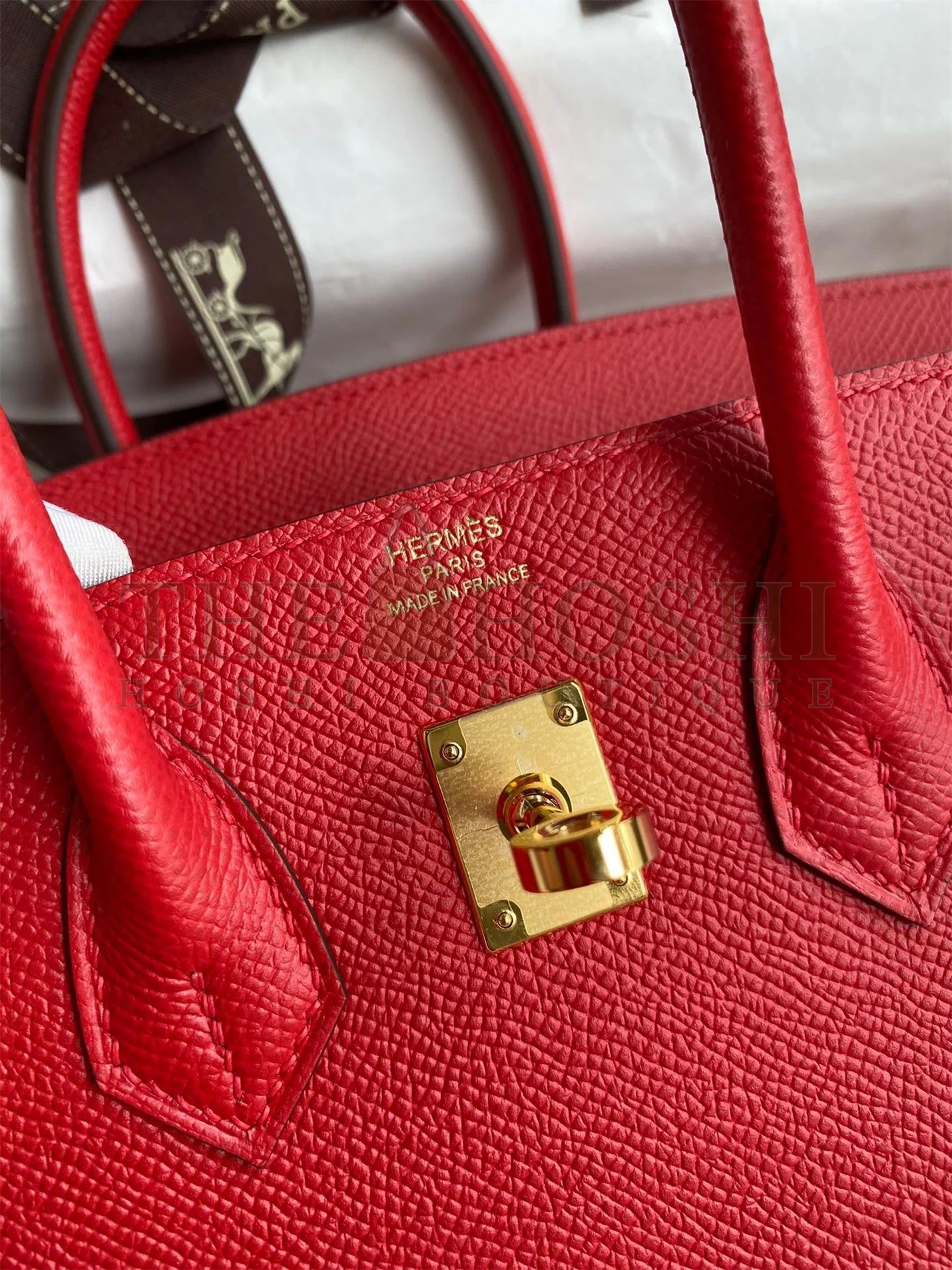 H**me5 Birkin 25 Retourne Handmade Bag In Red Epsom Calfskin Master Quality