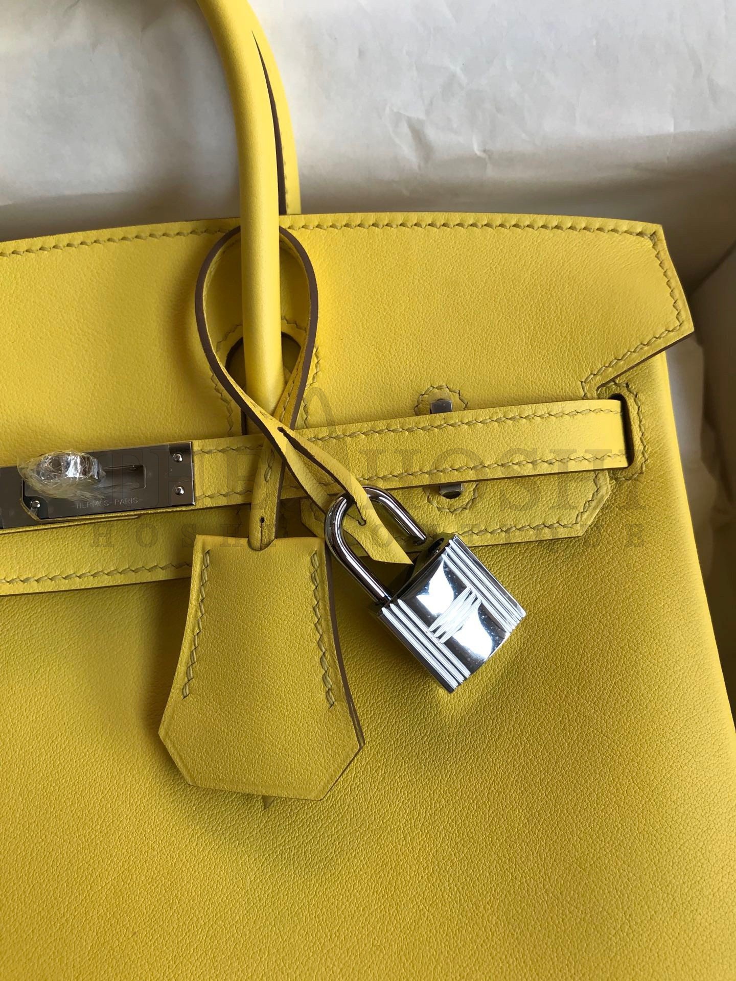H**me5 Birkin 25 Retourne Handmade Bag In Lime Swift Calfskin Master Quality