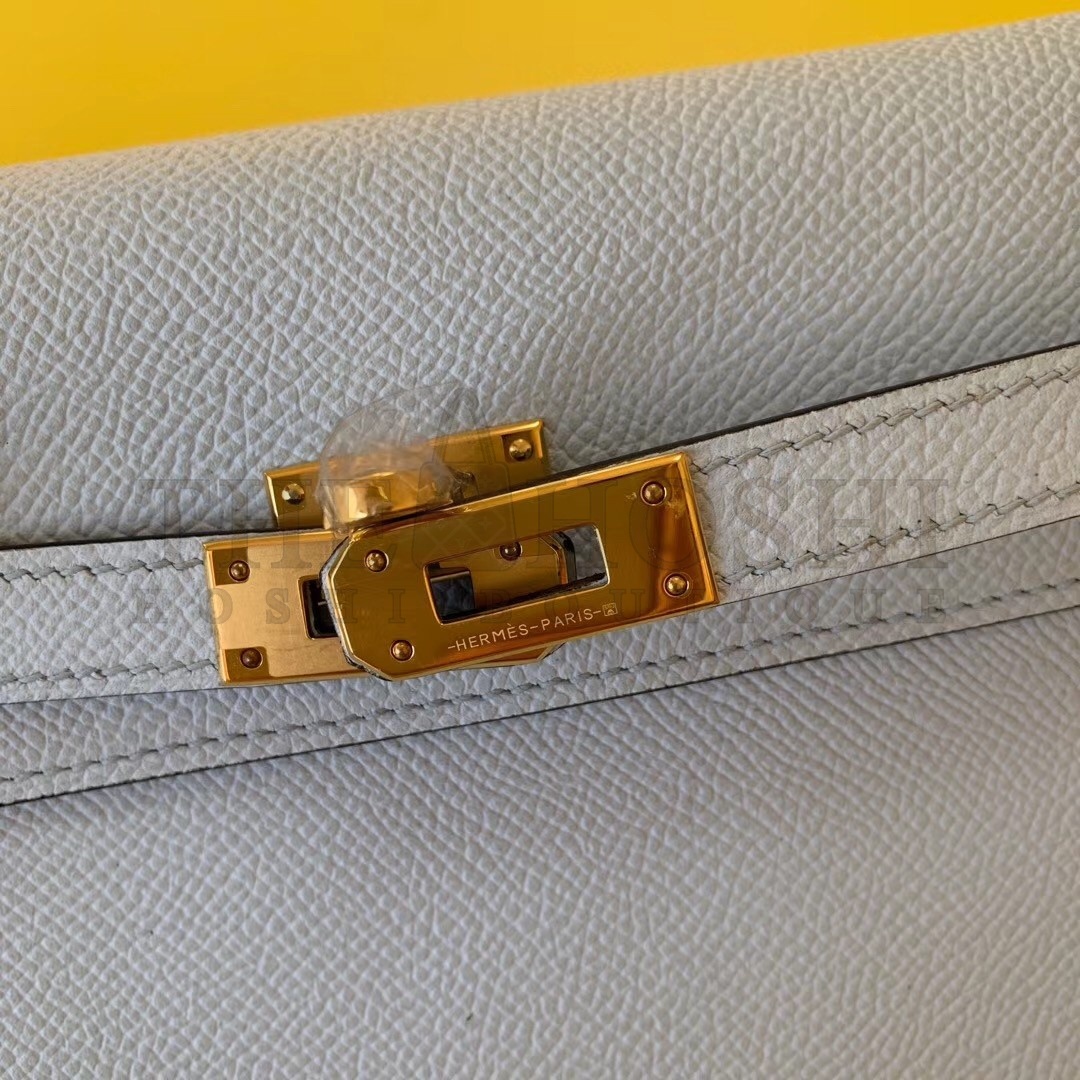 H**me5 Kelly Classique To Go Wallet In Blue Zephyr Epsom Calfskin Master Quality