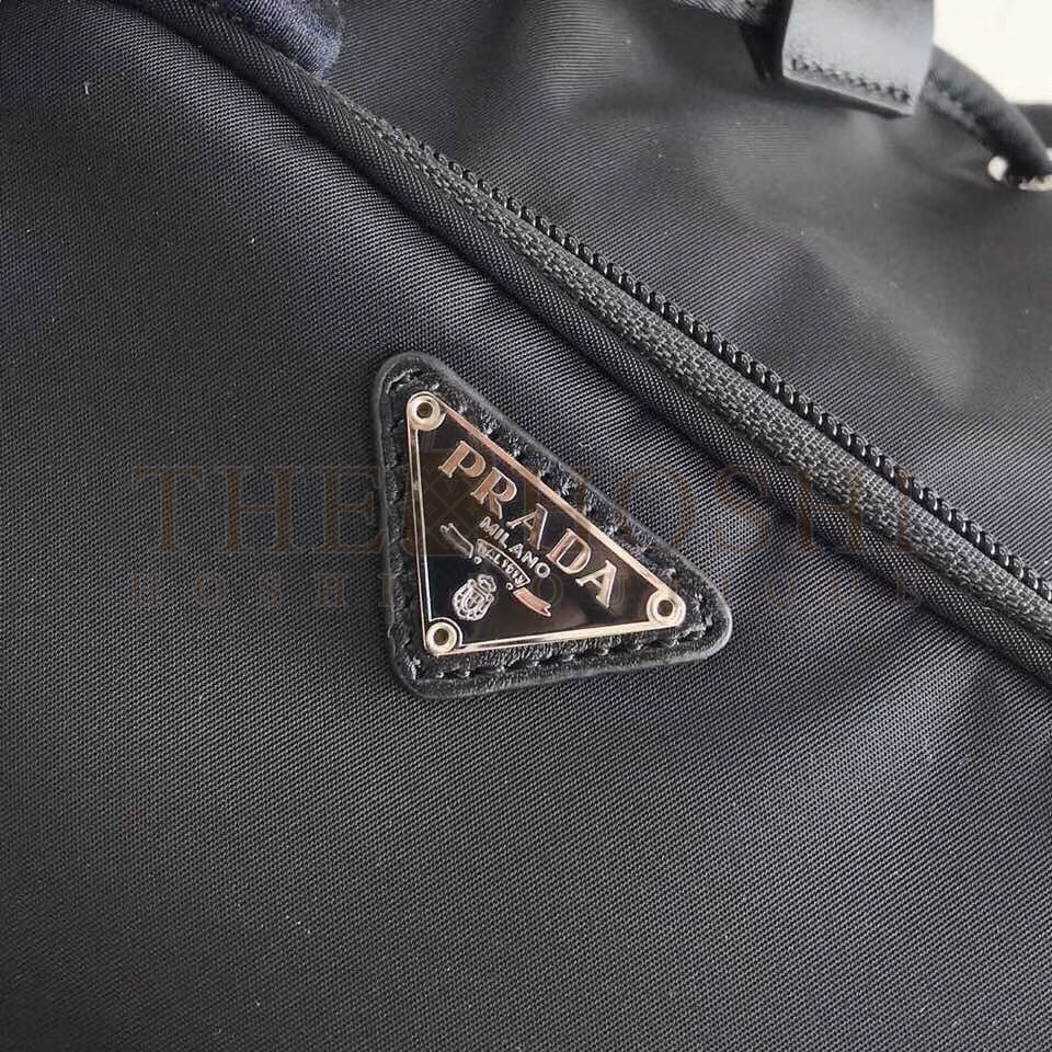 Pra*a Bucket Shoulder Bag In Black Nylon 1BH038 Master Quality