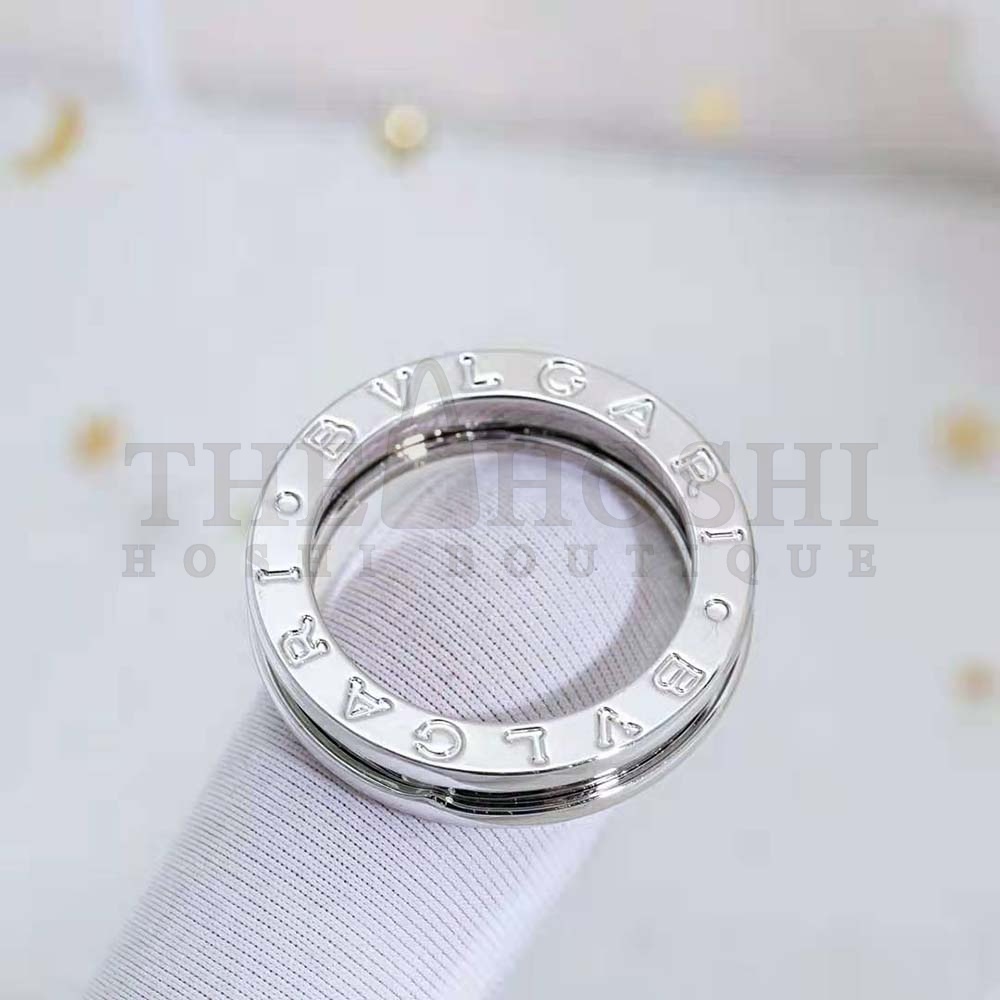 Bv1g*ai Women B.Zero1 One-Band Ring in 18 KT White Gold Master Quality
