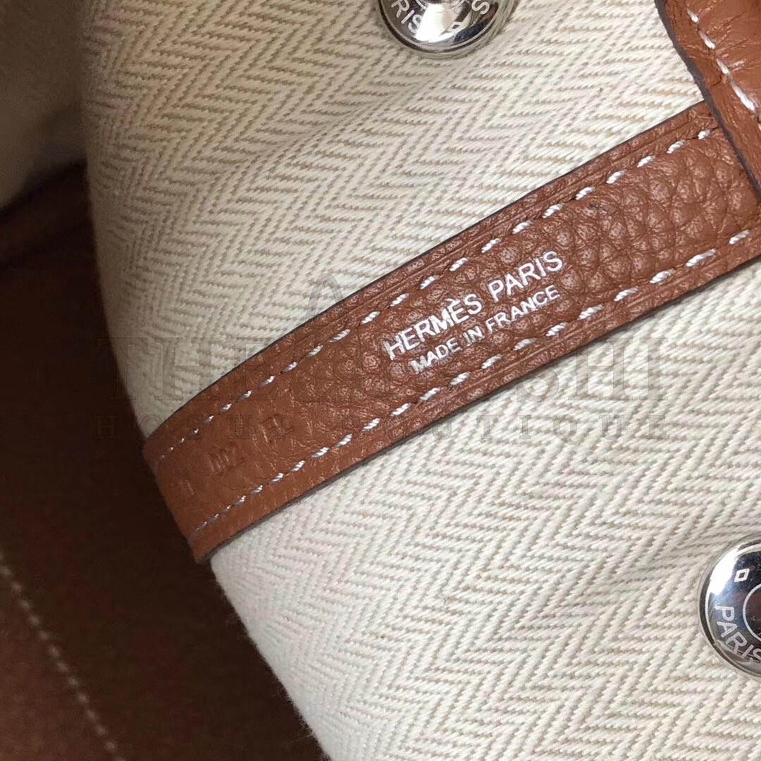 H**me5 Garden Party 30 Bag In Gold Clemence Leather Master Quality