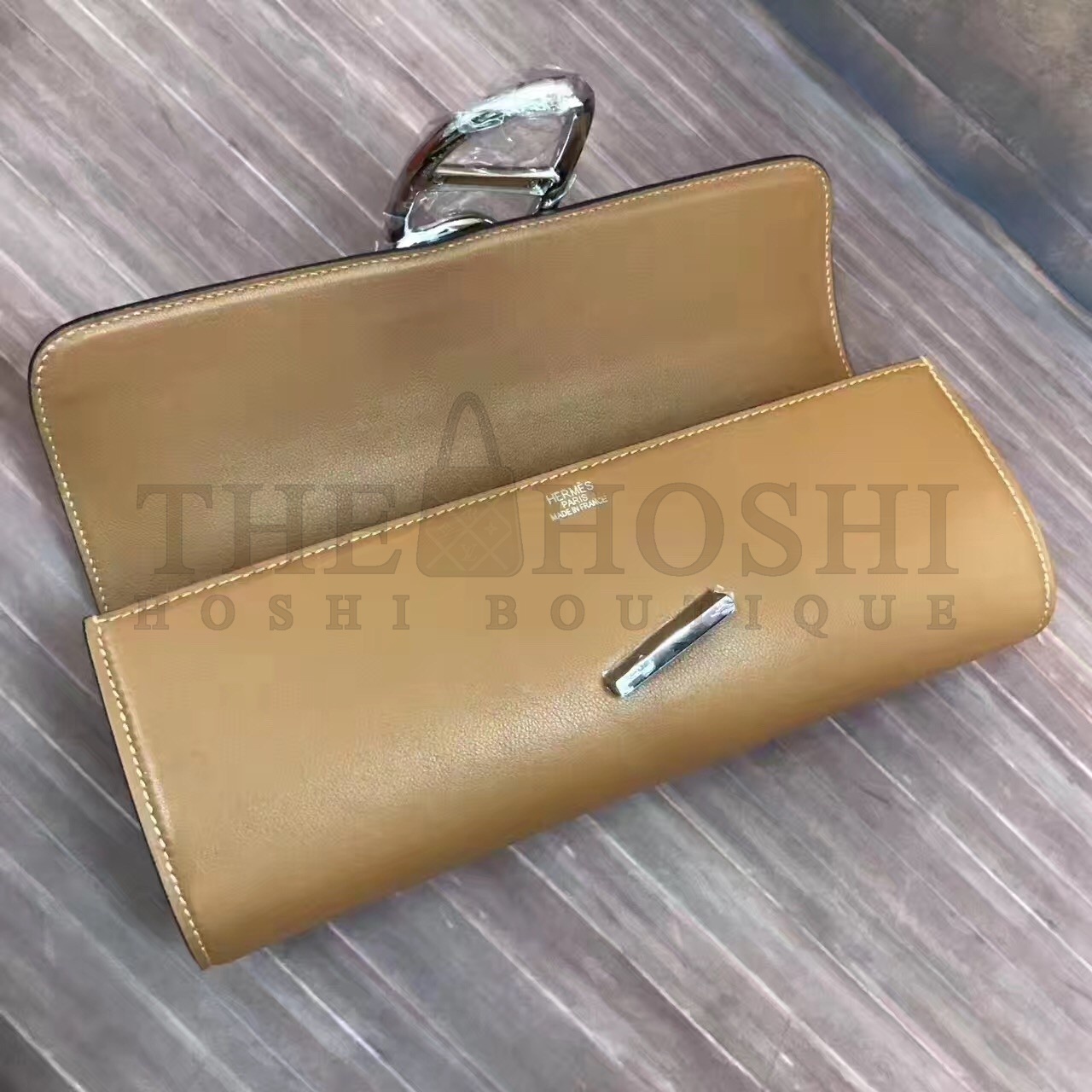 H**me5 Handmade Egee Clutch In Caramel Swift Leather Master Quality
