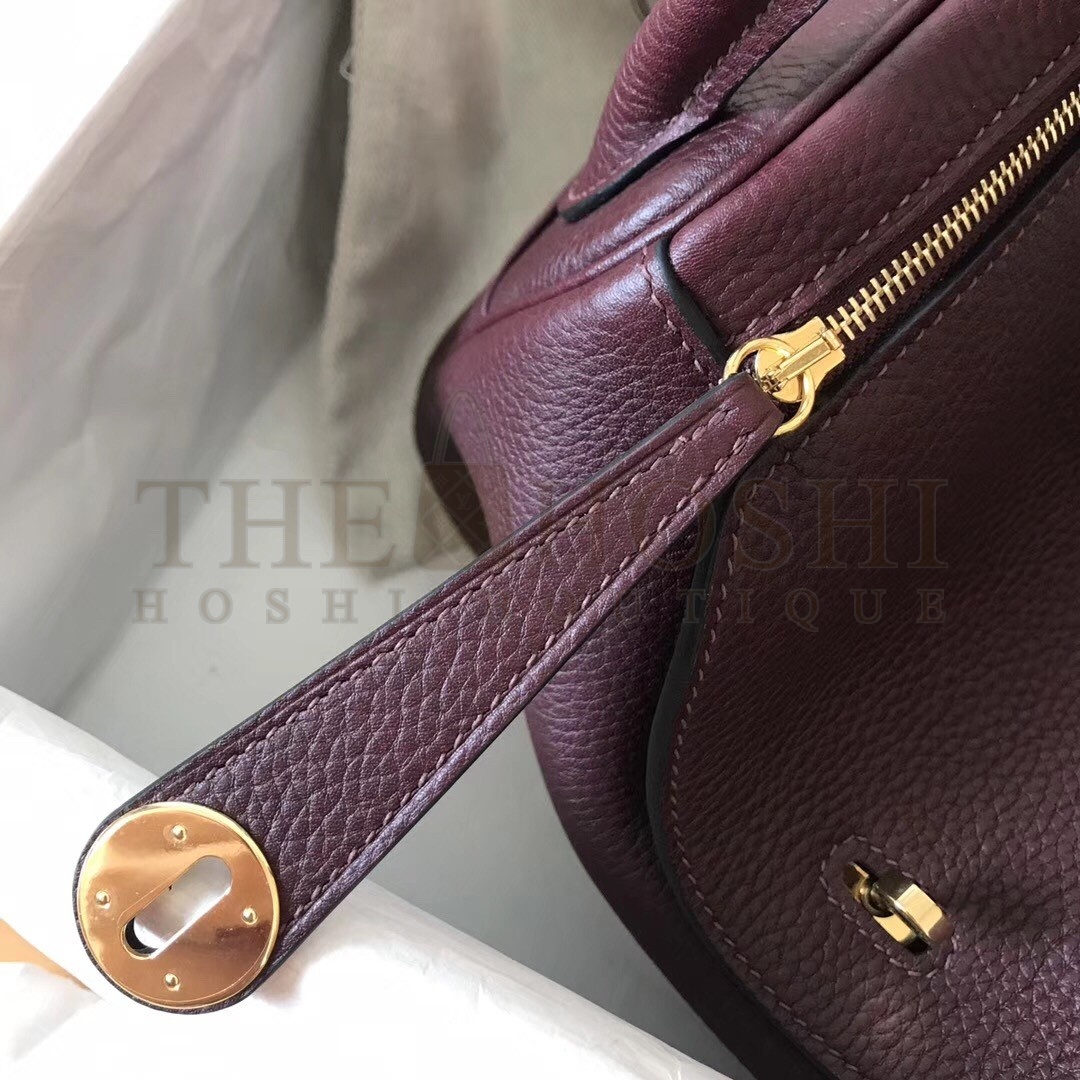 H**me5 Bordeaux Lindy 26cm Clemence Handmade Bag Master Quality