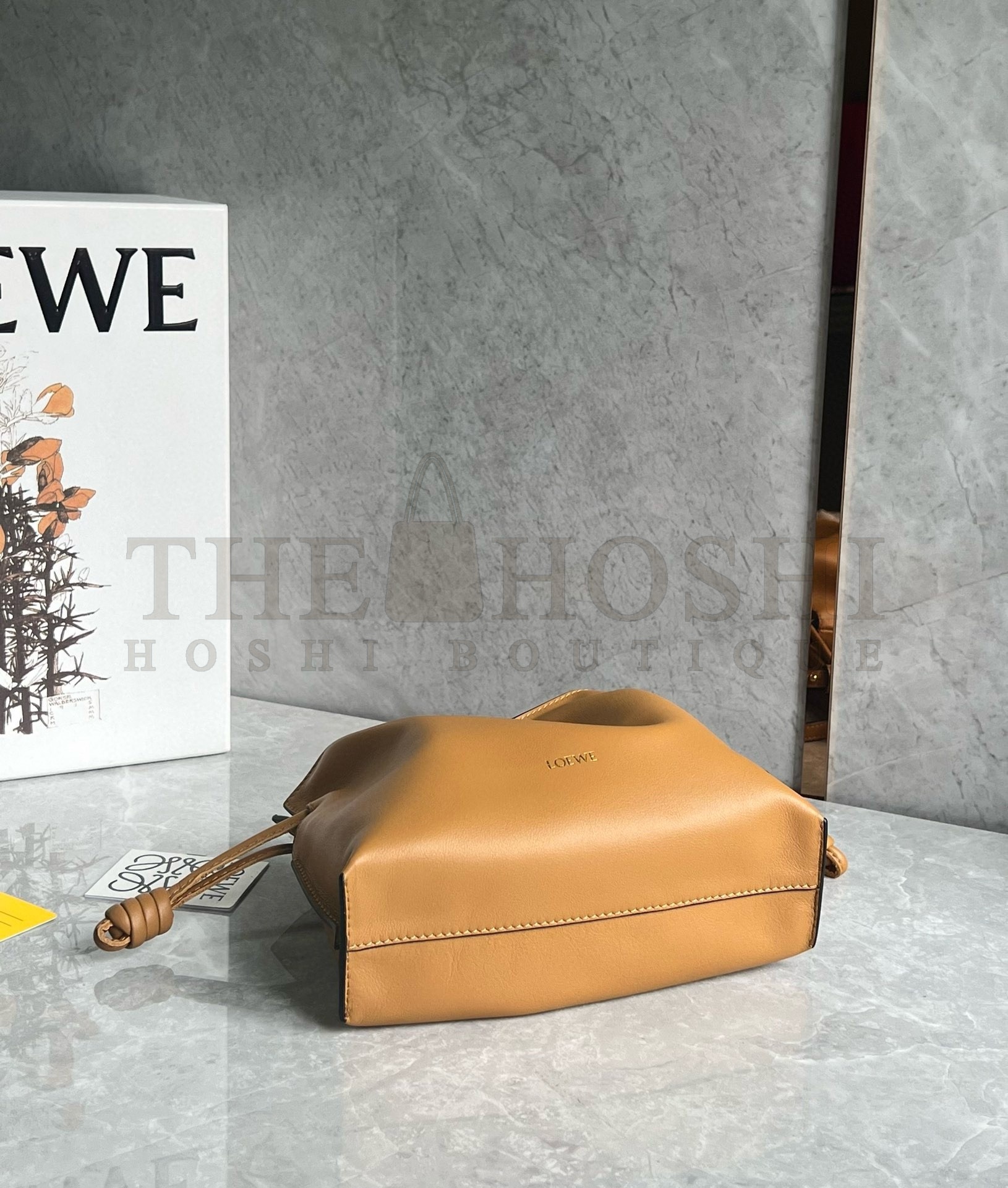 L0ew* Mini Flamenco Clutch Bag in Warm Desert Nappa Calfskin Master Quality