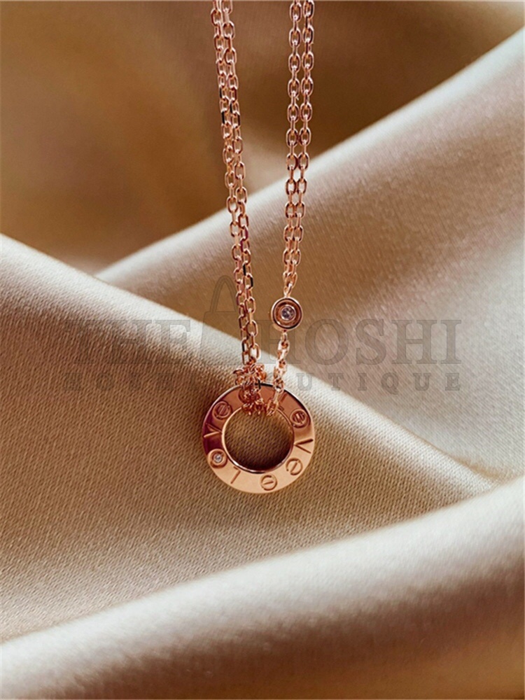 Ca*t1er LOVE NECKLACE, 2 D1am0ndS Master Quality