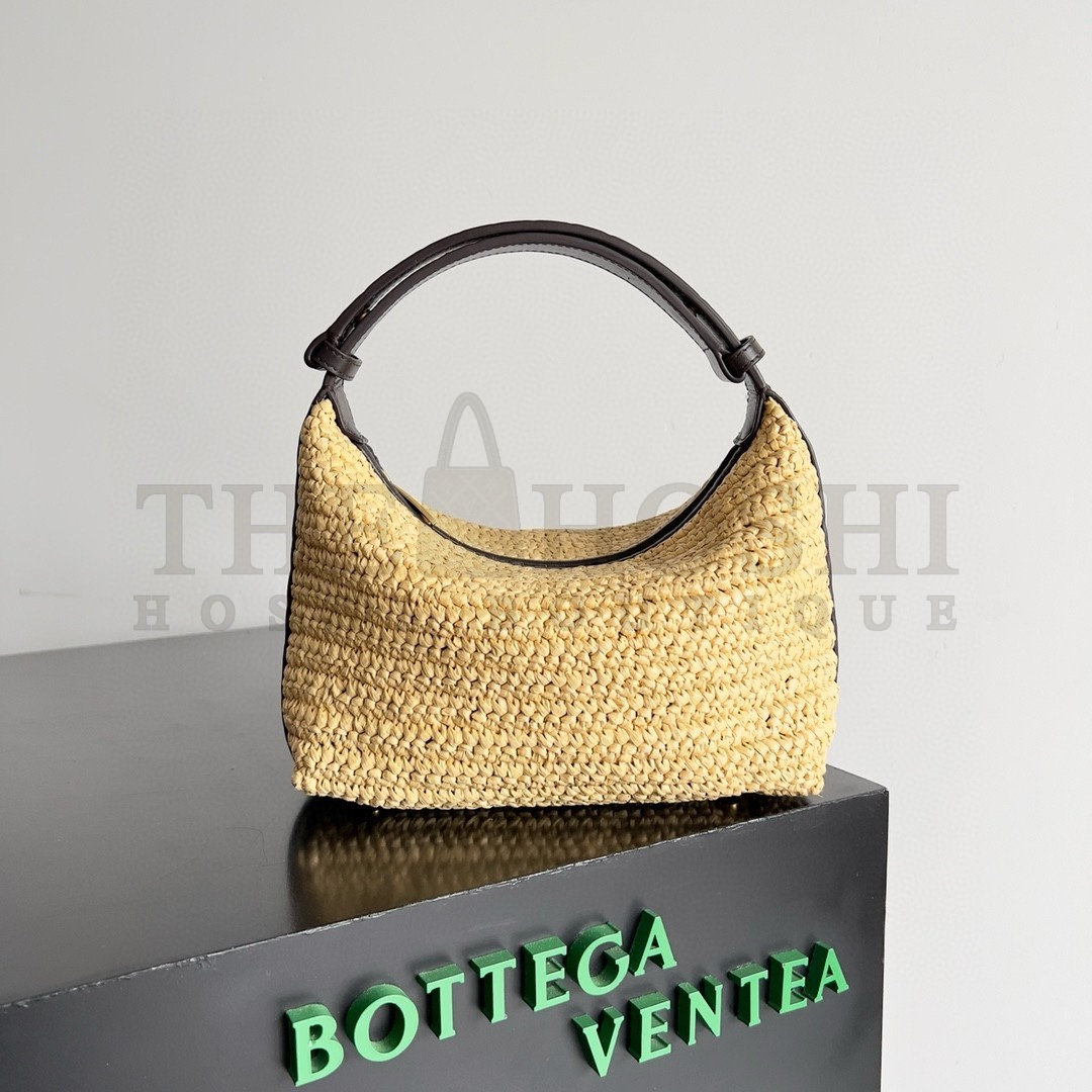 B0tt*ga Ven*ta Mini Wallace Bag in Natural Raffia Master Quality