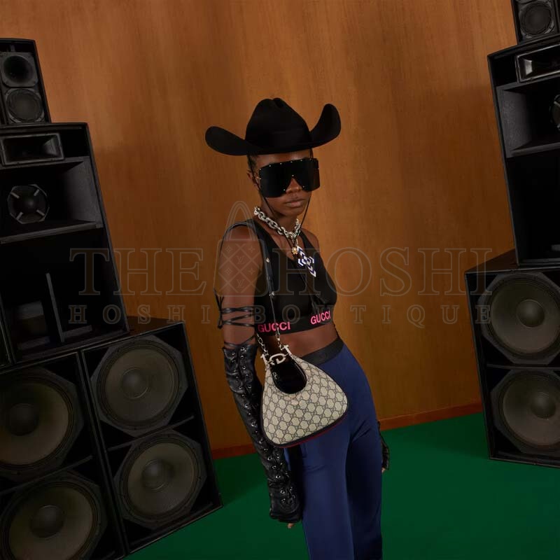 Gvc*1 Women Attache Small Shoulder Bag Beige Blue GG Svp*me Canvas Master Quality