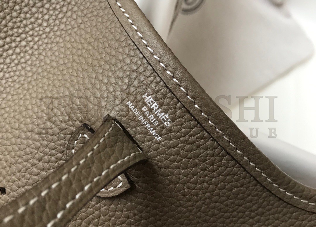 H**me5 Evelyne III Mini Bag In Taupe Clemence Leather Master Quality