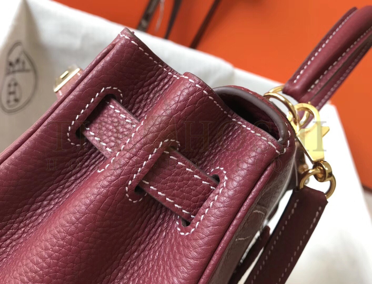 H**me5 Bordeaux Clemence Kelly 28cm Bag Master Quality