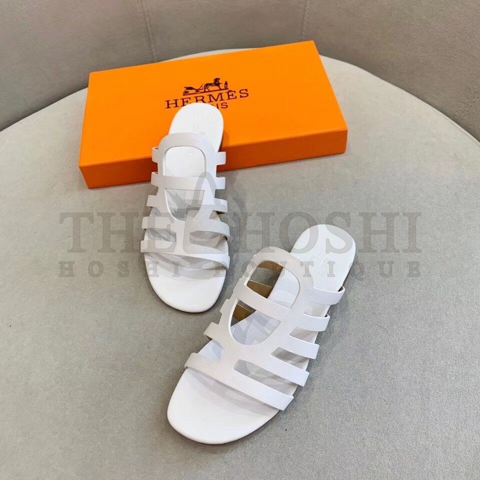 H**me5 Camelia Sandals In White Calfskin Master Quality