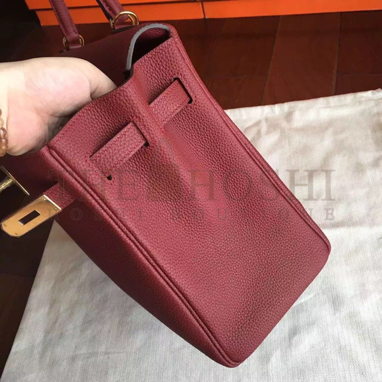 H**me5 Bordeaux Clemence Kelly 35cm Handmade Bag Master Quality