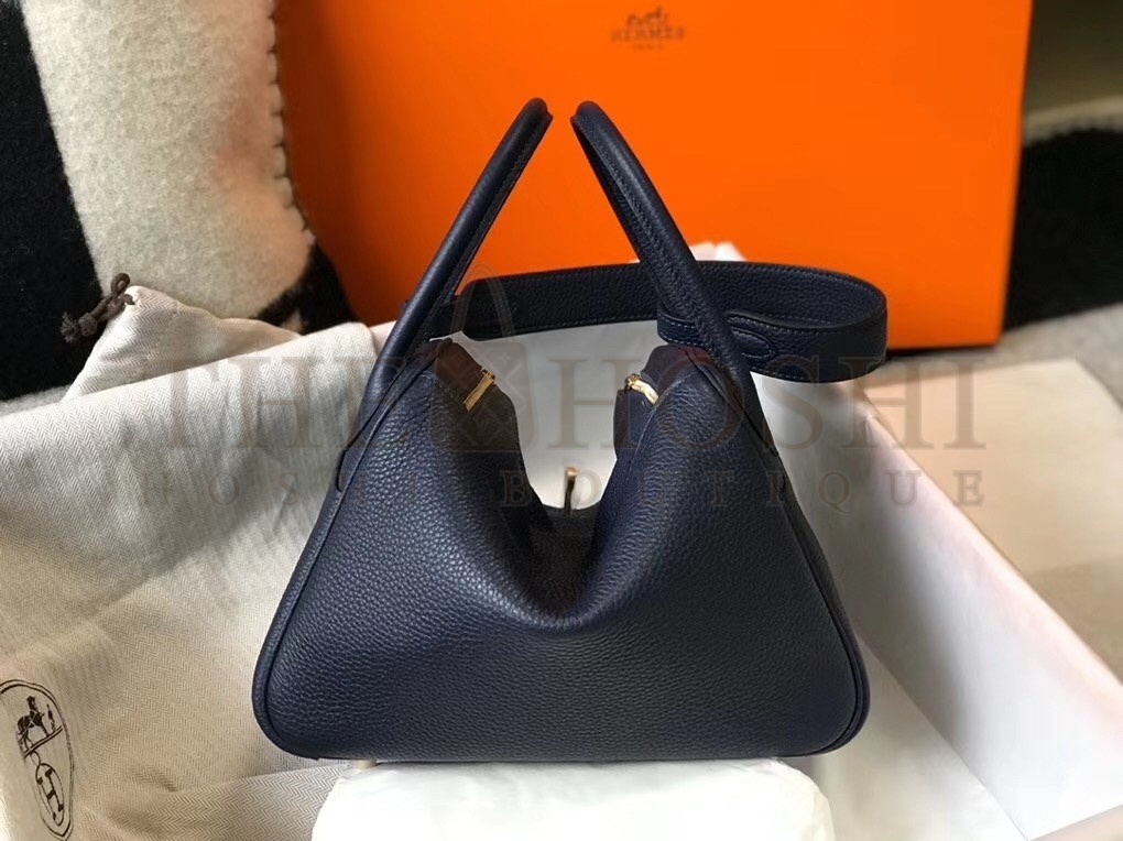 H**me5 Lindy 26cm Bag In Navy Blue Clemence With GHW Master Quality