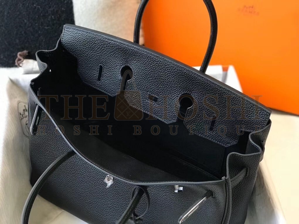 H**me5 Birkin 30 Bag in Black Clemence Leather with PHW Master Quality