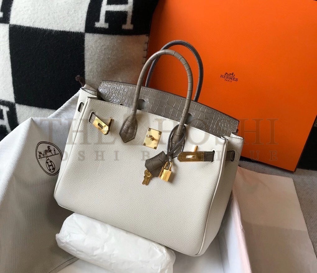 H**me5 Touch Birkin 30cm Limited Edition White Bag Master Quality