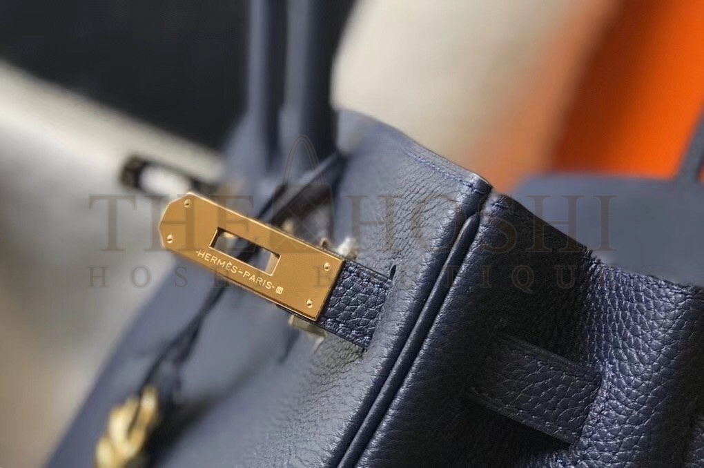H**me5 Navy Blue Clemence Birkin 35cm Bag Master Quality