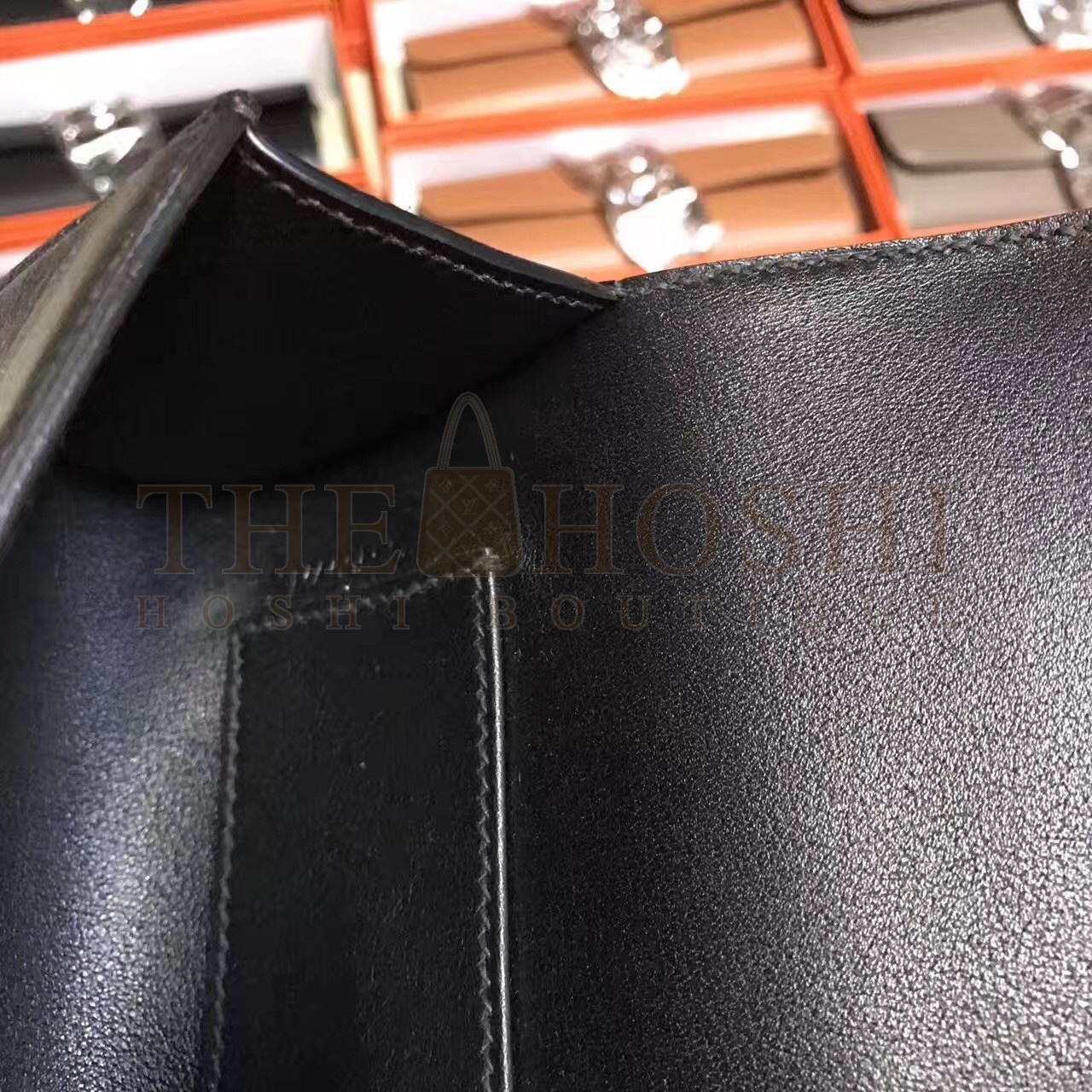 H**me5 Handmade Egee Clutch In Black Swift Leather Master Quality