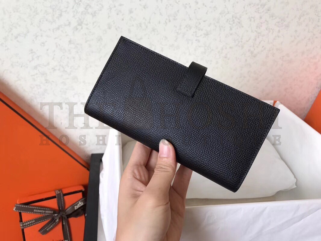 H**me5 Black Epsom Bearn Gusset Wallet Master Quality