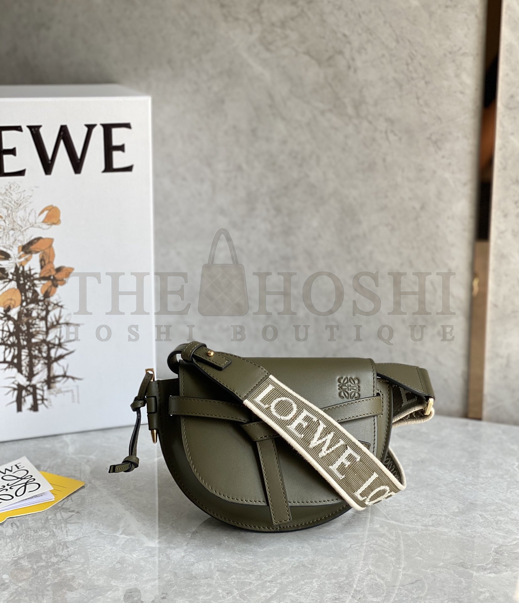 L0ew* Mini Gate Dual bag in soft calfskin andjacquard  Mini size：21cm Small size ： 25cm Master Quality