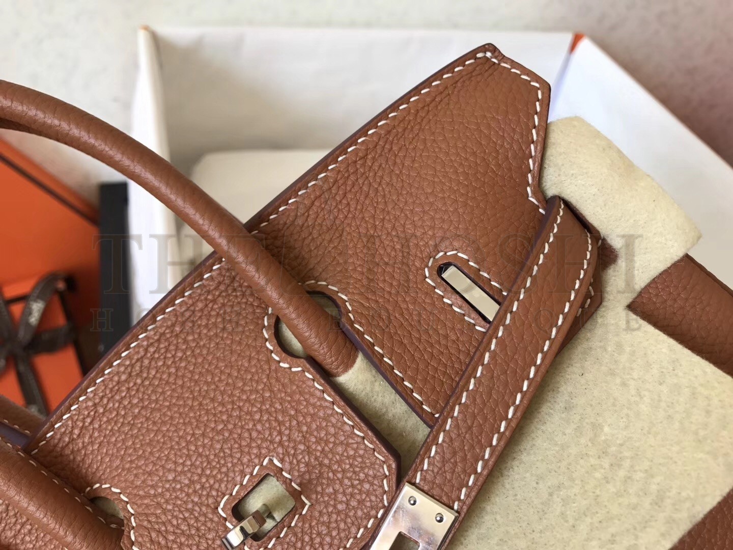 H**me5 Brown Birkin 25cm Clemence Handmade Bag Master Quality