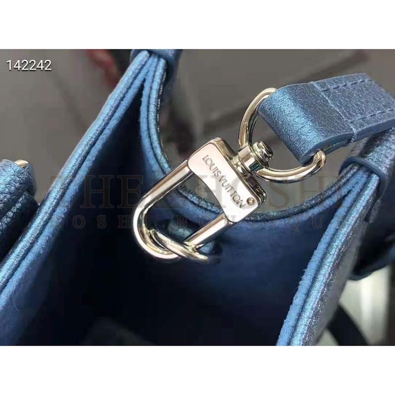 L0vis Vvtt0n LV Women OnTheGo PM Tote Navy Nacre Embossed Grained Cowhide Leather Master Quality