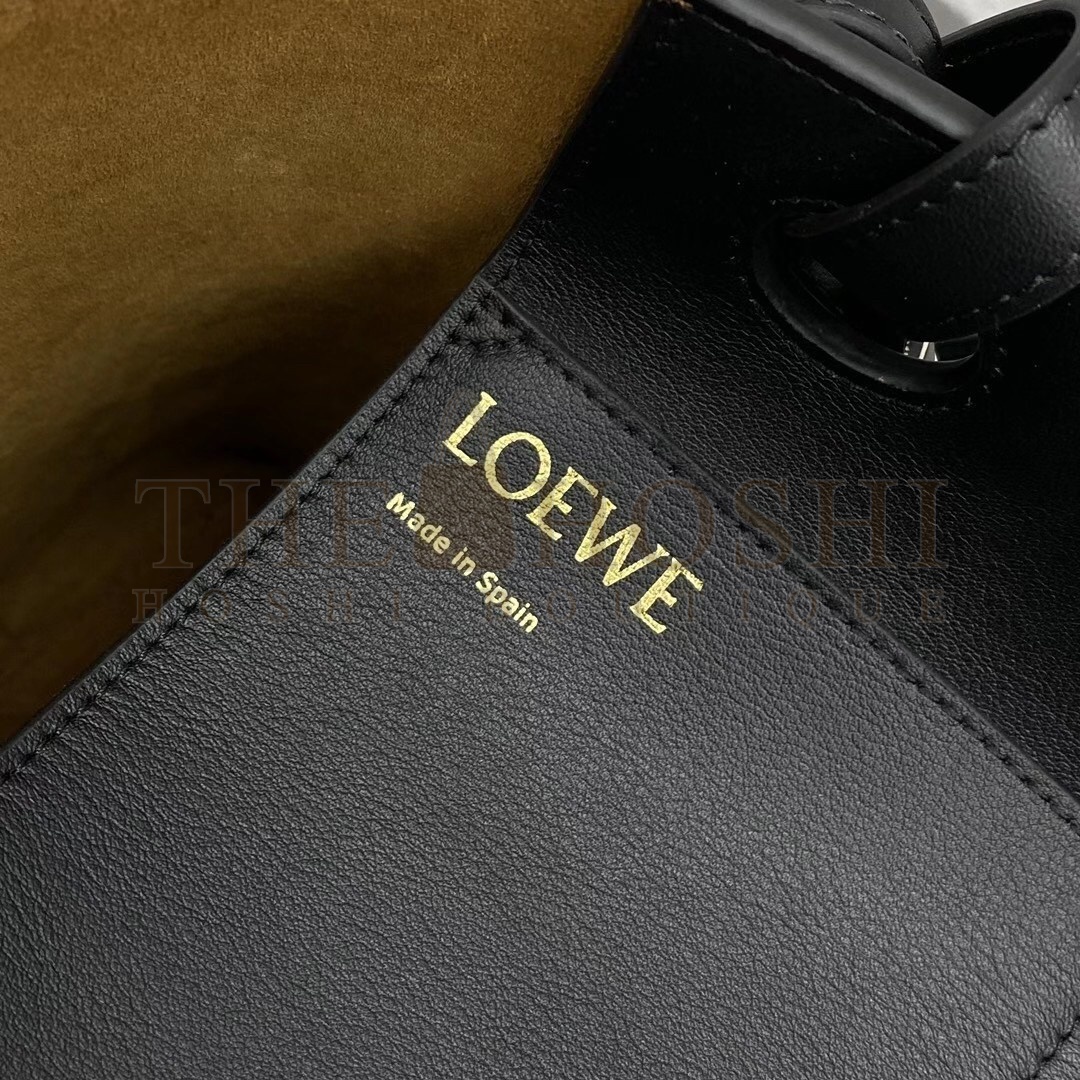L0ew* Small Anagram Tote In Black Calfskin Master Quality